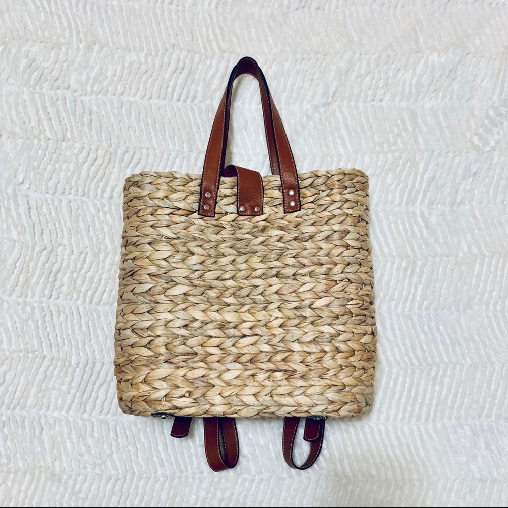 Natural Straw Backpack/Tote